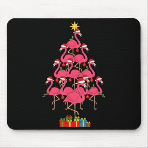 Tapis De Souris Arbre de Noël drôle Nk Flamant Rose Fête Oiseau Am