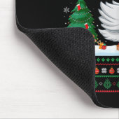 Tapis De Souris Arbre de Noël Lumières Cygnes Père Noël laide Noël (Coin)