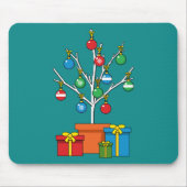 Tapis De Souris Arbre de Noël minimal avec présentation (Devant)