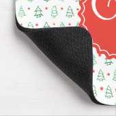 Tapis De Souris Arbre de Noël rouge et vert (Coin)