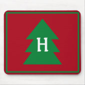Tapis De Souris Arbre de Noël rouge foncé personnalisé Élégant ini (Devant)