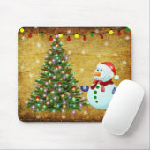 Tapis De Souris Arbre de Noël Snowman (Avec souris)