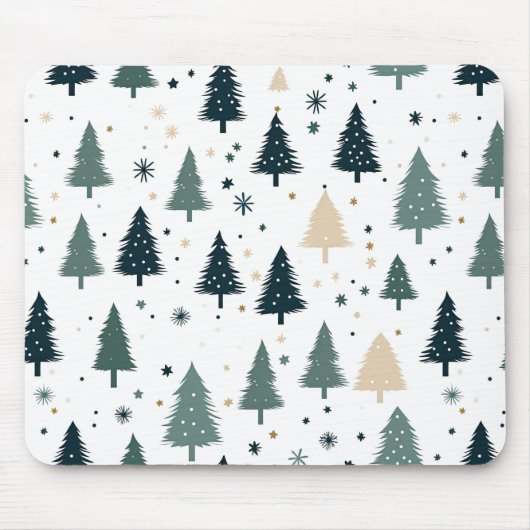 Tapis De Souris Arbre de Noël vert simple (Devant)