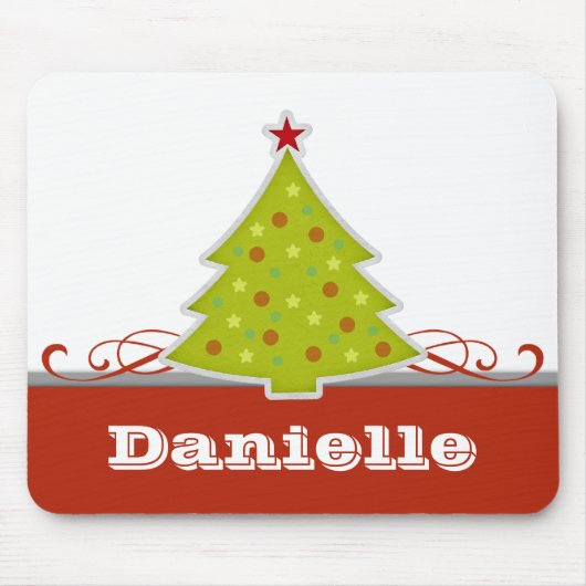 Tapis De Souris Arbre de Noël Whimsical Mousepad (Devant)