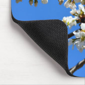 Tapis De Souris Arbre de printemps blanc fleuri blanc (Coin)