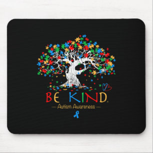 Tapis De Souris Arbre de Sensibilisation sur l'autisme de vie Mois