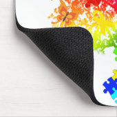 Tapis De Souris Arbre de spectre d'autisme (Coin)