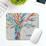 Tapis De Souris Arbre de vie personnalisé<br><div class="desc">Ce tapis de souris est décoré d'un arbre de vie en mosaïque aux couleurs de l'arc-en-ciel. Facilement personnalisable avec votre nom ou monogramme. Utilisez l'option Personnaliser supplémentaire pour modifier la taille, le style ou la couleur du texte si vous le souhaitez. Parce que nous créons notre propre oeuvre, vous ne...</div>