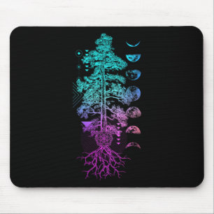 Tapis De Souris Arbre de Vie Phases de la Lune Yoga Cadeau Chakras