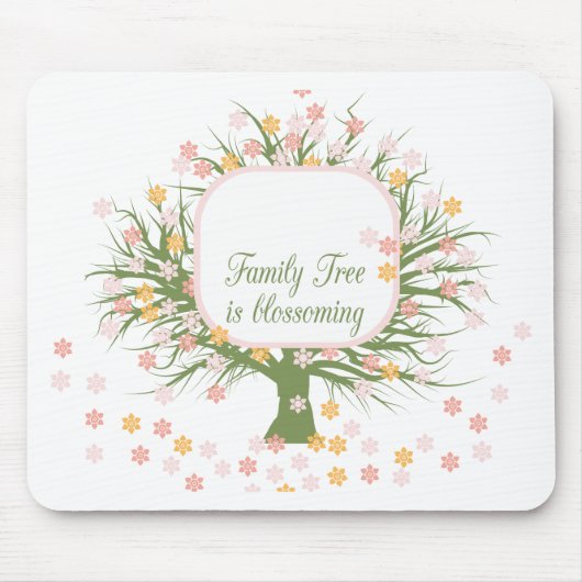 Tapis De Souris Arbre familial en floraison (Devant)
