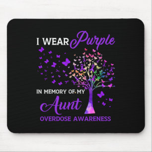 Tapis De Souris Arbre Je Porte Une Mémoire Violette De L'Adjératio