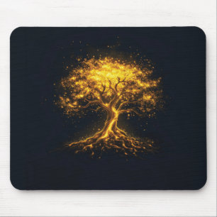 Tapis De Souris Arbre lumineux de la vie - Mystique et Enchantant
