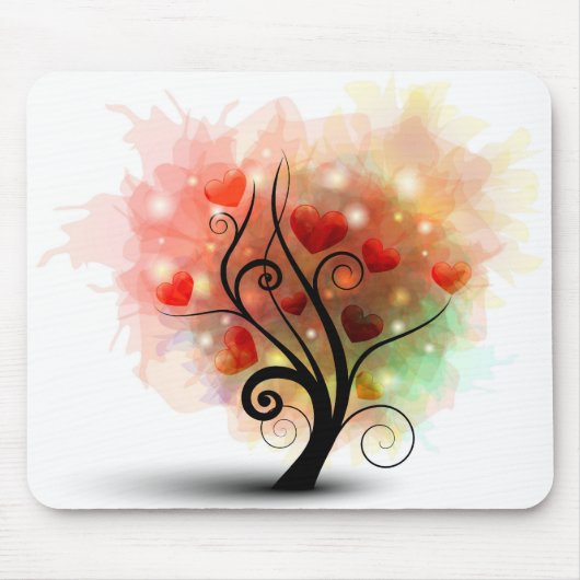 Tapis De Souris Arbre Mousepad de coeur (Devant)
