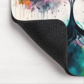 Tapis De Souris Arbre mystique moderne & gras (bleu, rose, orange) (Coin)