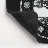 Tapis De Souris Arbre noir et blanc de religions du monde (Coin)