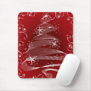Tapis De Souris Arbre rouge Abstrait X'mas & Fils Mousepad
