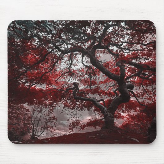 Tapis De Souris Arbre rouge en fleurs de cerisiers (Devant)