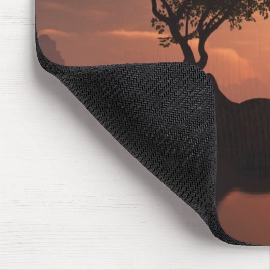 Tapis De Souris Arbre solitaire Mousepad (Coin)
