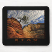 Tapis De Souris Arbre solitaire Mousepad de Zion (horizontal) (Devant)