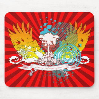 Tapis De Souris arbre tracé. - nettoyez - vert serein. - Customisé