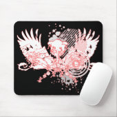 Tapis De Souris arbre tracé. rouge & blanc. (Avec souris)