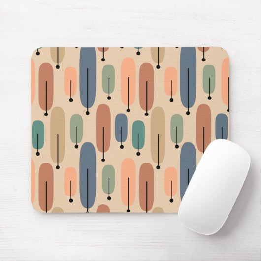 Tapis De Souris Arbres atomiques rétro (Avec souris)