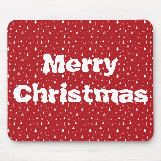 Tapis De Souris Arbres de Noël et flocons de neige Mousepad (Devant)