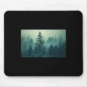 Tapis De Souris Arbres de nuit naturels Extérieur Forêt Verte Mont
