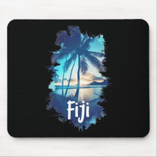 Tapis De Souris Arbres de palmiers de Fidji Souvenir de vacances a