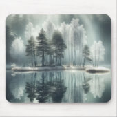 Tapis De Souris Arbres D'Hiver Avec Réflexion Du Lac (Devant)