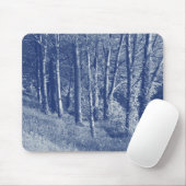Tapis De Souris Arbres d'une rivière - Effet Cyanotype (Avec souris)