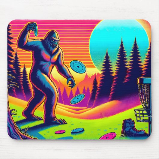 Tapis De Souris Arbres noirs | Bigfoot Disc Golf Humour (Devant)