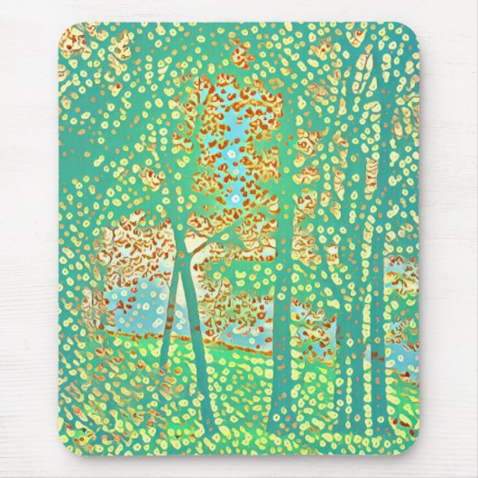 Tapis De Souris arbres pointillistes iPad (Devant)