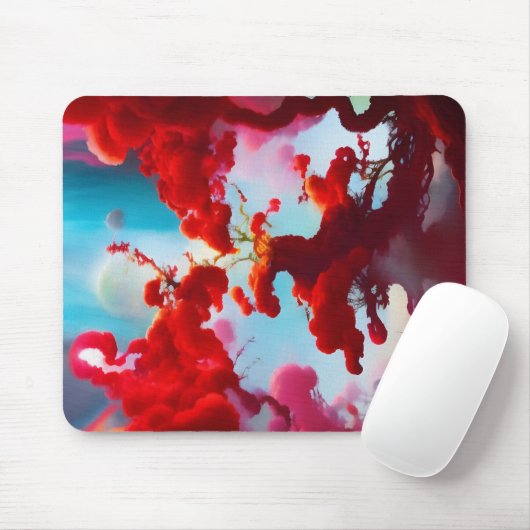 Tapis De Souris arbres rouges Abstraits (Avec souris)