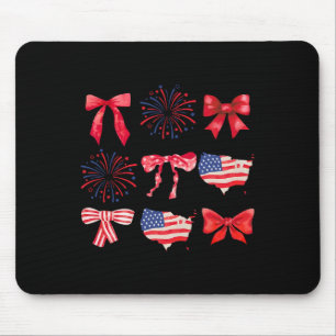 Tapis De Souris Arc 4 juillet États-Unis Femme patriotique américa