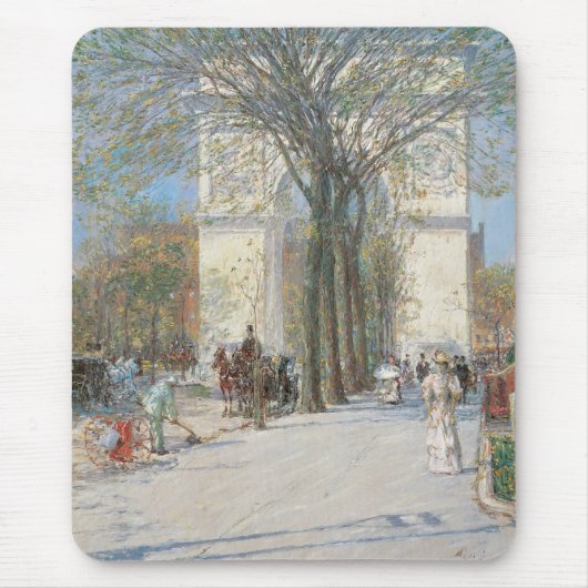 Tapis De Souris Arc de Washington, Printemps par Frederick Childe (Devant)