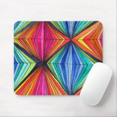 Tapis De Souris Arc-en-ciel - Art optique géométrique (Avec souris)