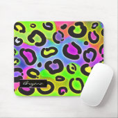 Tapis De Souris Arc en ciel Cheetah Leopard Ordinateur Souris (Avec souris)
