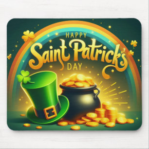Tapis De Souris Arc-en-ciel coloré Saint Patrick's Day