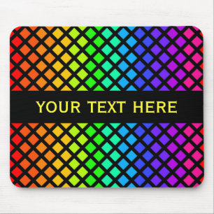 Tapis De Souris Arc-en-ciel de diamants mousepad personnalisé