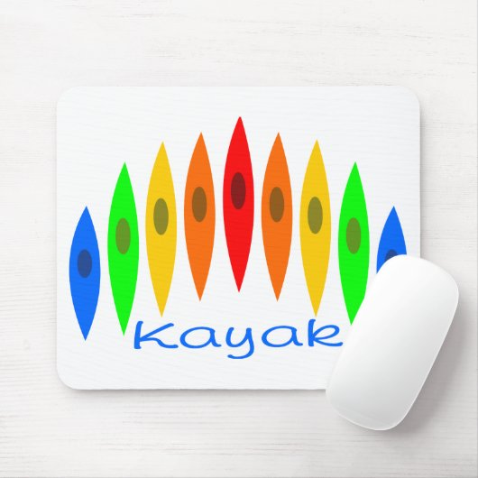 Tapis De Souris Arc-en-ciel des kayaks (Avec souris)