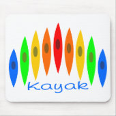 Tapis De Souris Arc-en-ciel des kayaks (Devant)