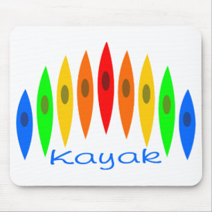 Tapis De Souris Arc-en-ciel des kayaks