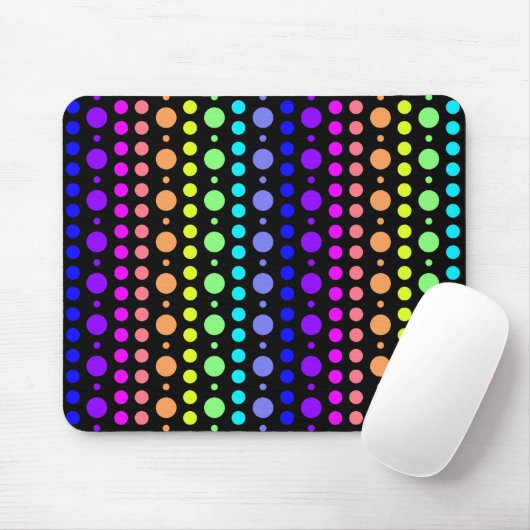 Tapis De Souris Arc-en-ciel des points mousepad (Avec souris)