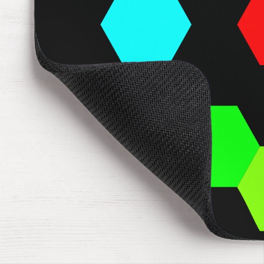 Tapis De Souris arc-en-ciel en spirale hexagone (Coin)