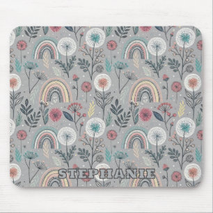Tapis De Souris Arc-en-ciel et botanique