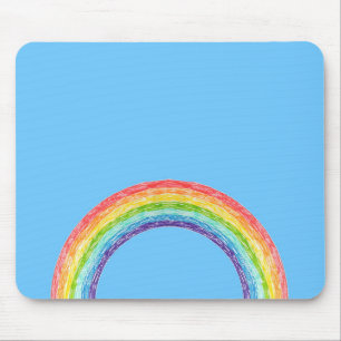 Tapis De Souris Arc en ciel et ciel bleu