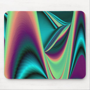 Tapis De Souris Arc-en-ciel futuriste et Abstrait