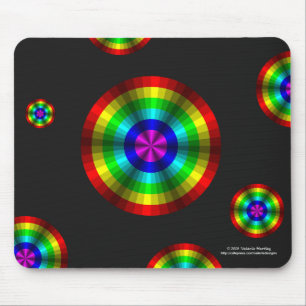 Tapis de souris arc-en-ciel illusion d'optique