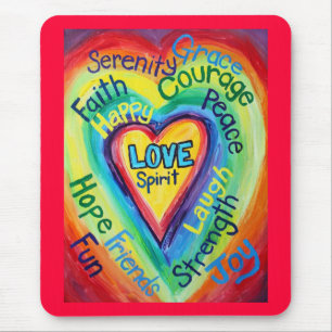 Tapis De Souris Arc-en-ciel Paroles d'esprit Mousepad